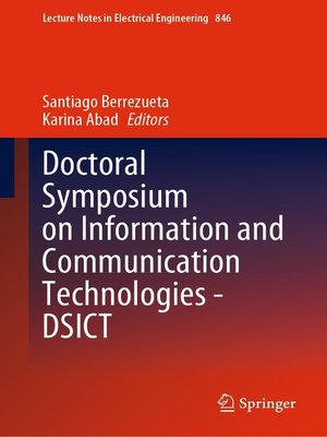 cover image of Doctoral Symposium on Information and Communication Technologies--DSICT
